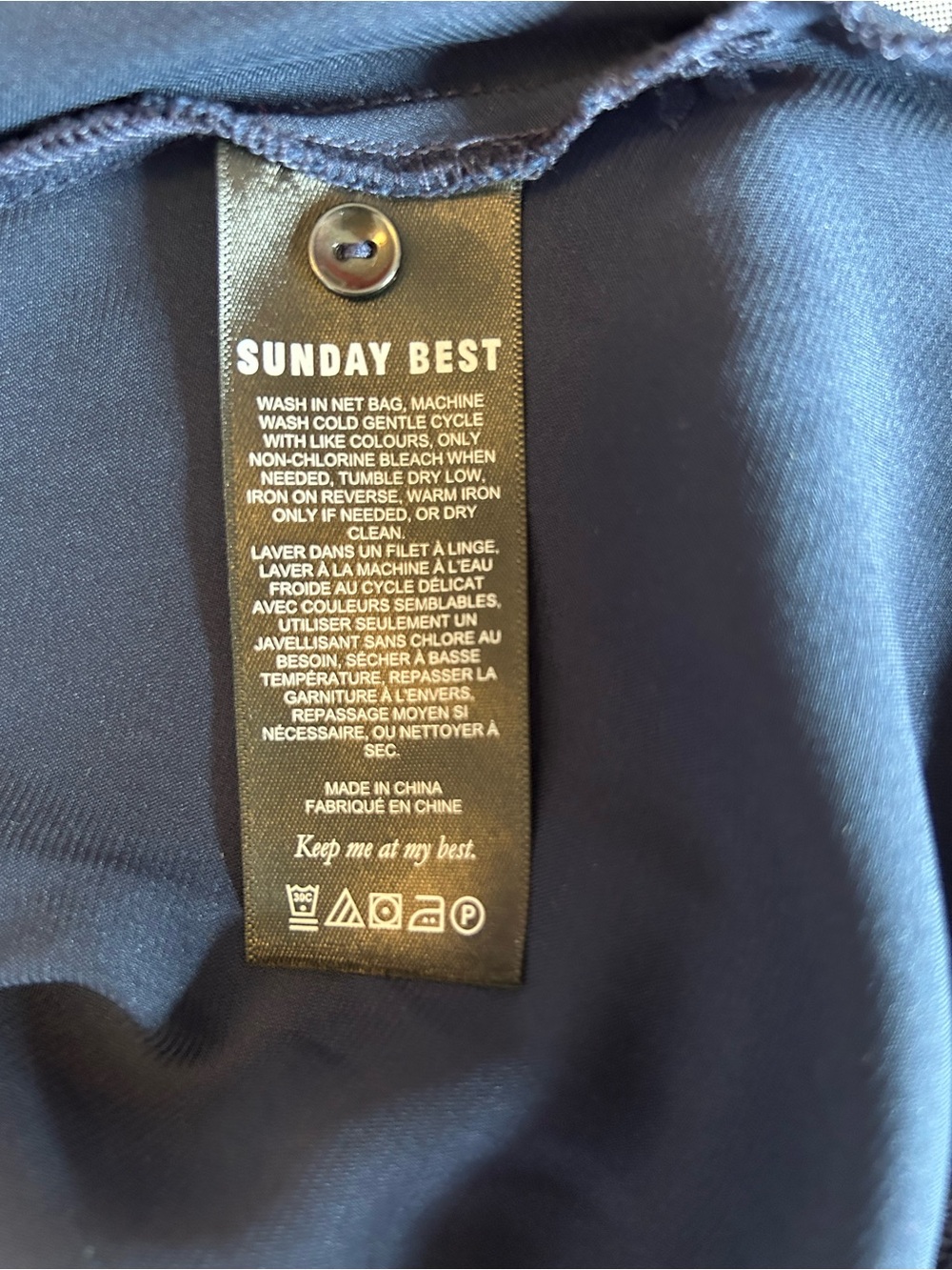 Sunday Best Navy Eyelet Ruffle Mini Dress - Picture 10 of 11